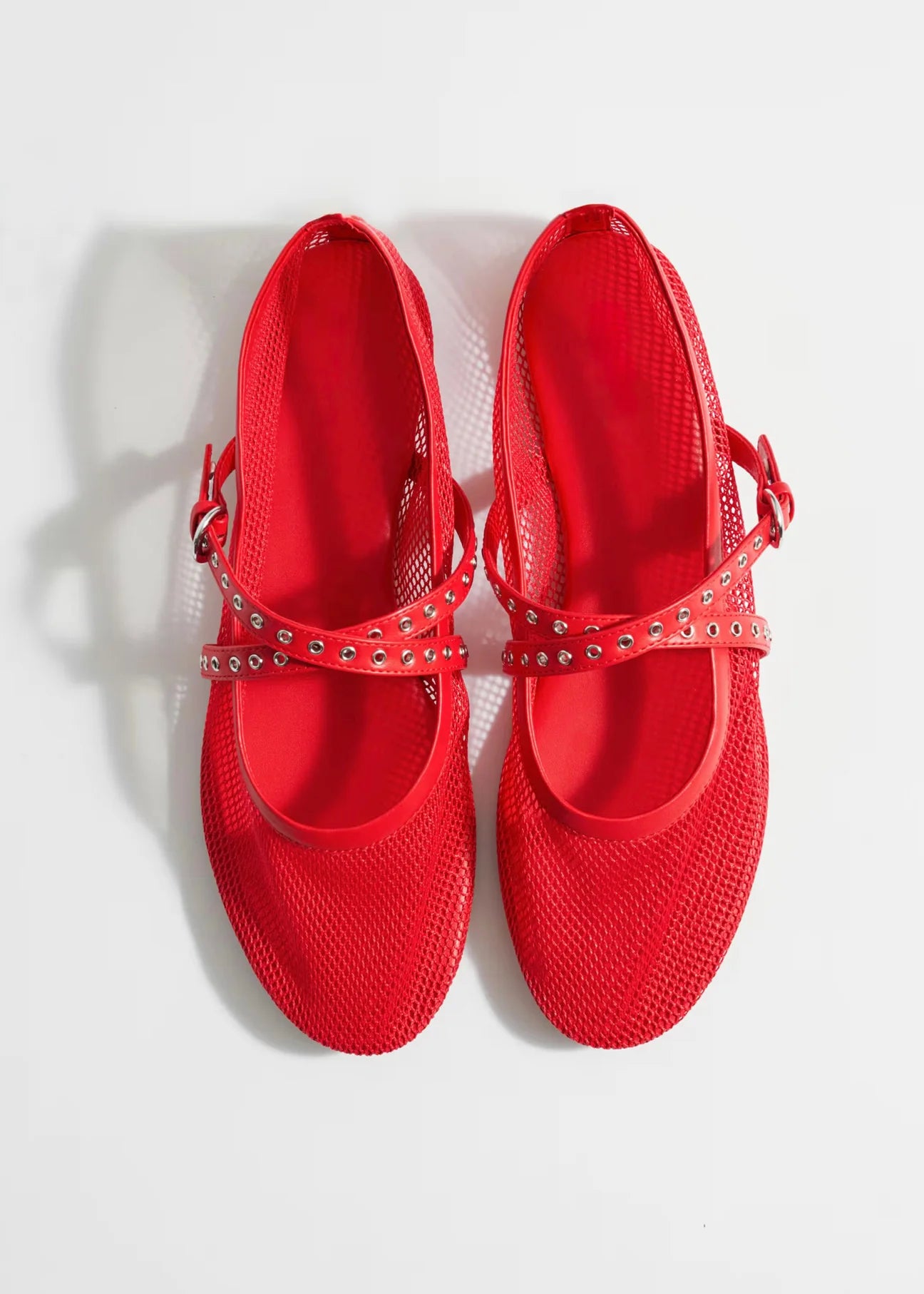 Amara Ballerinas Mesh Rojo