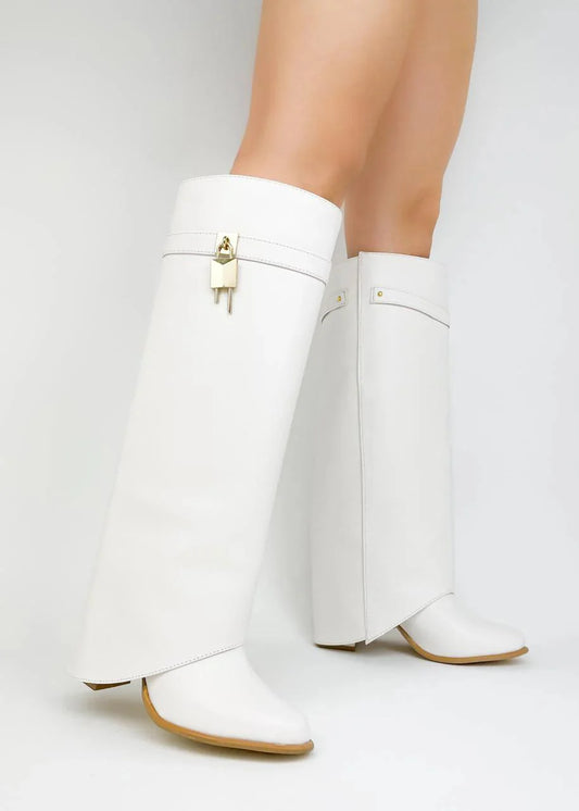 Grecia Bota Alta con detalle de candado